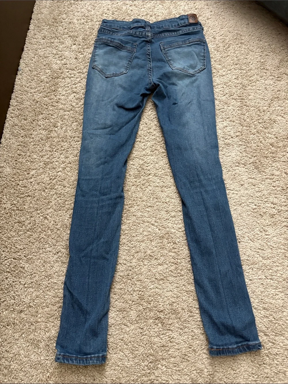 Women's Dark Blue Distressed Skinny Jeans